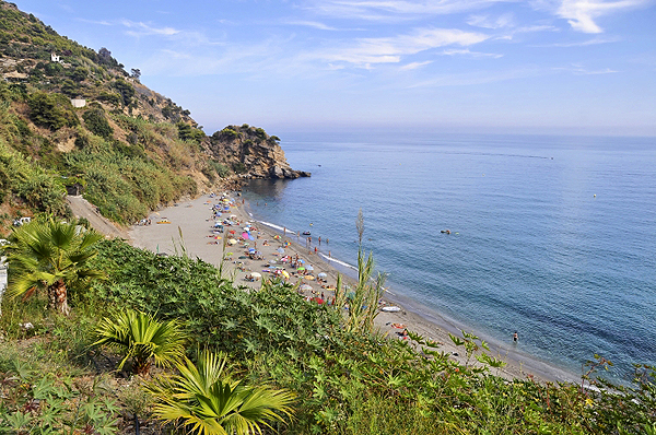 Maro beach right by the Axarquia region